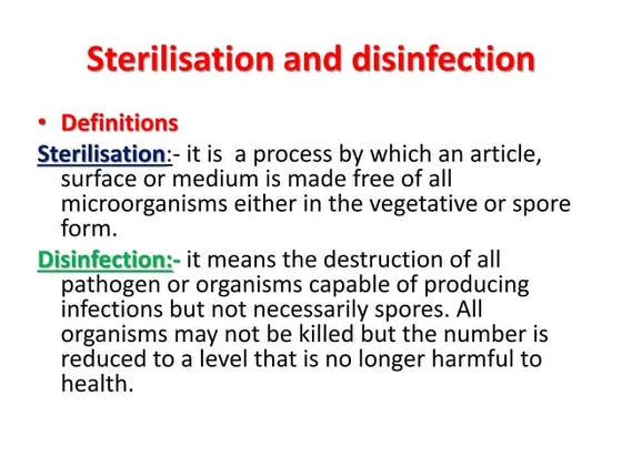 Carry Out Sterilization And Disinfection
