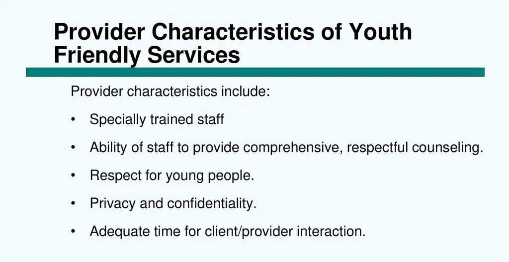 Characteristics Of Adolescent Friendly Services E1706680920311