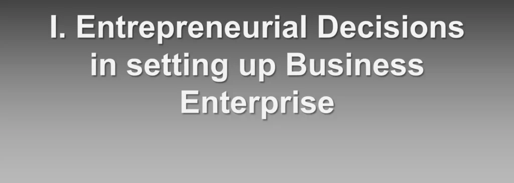 Entrepreneurial Decisions In Setting Up A Business E1704901388812