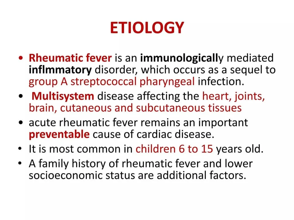 Etiology The Cause Of Acute Rheumatic Fever 1