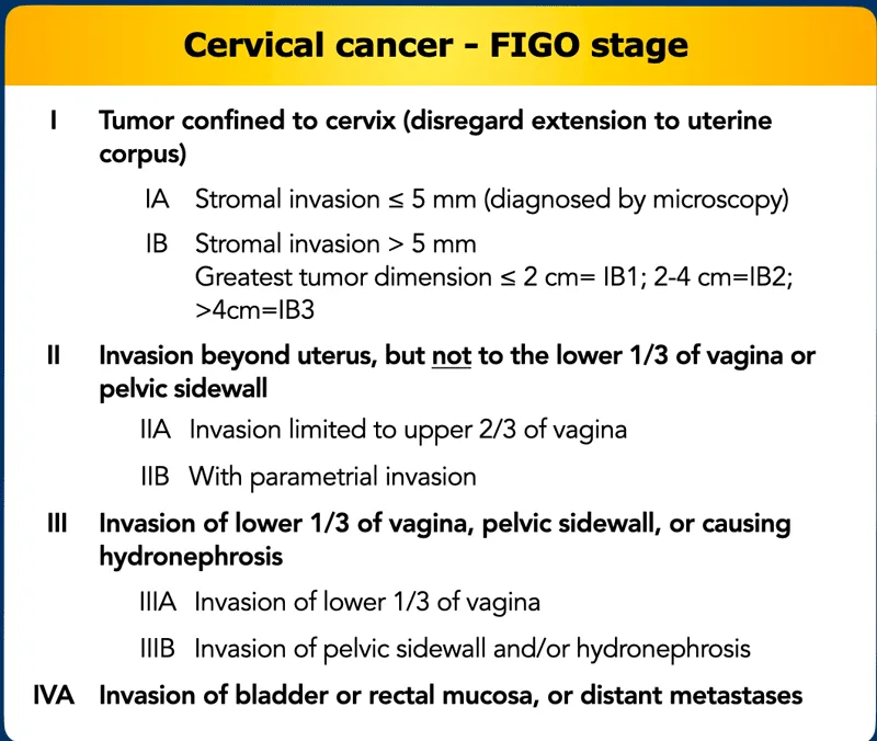 FIGO CERVICAL CANCER STAGING