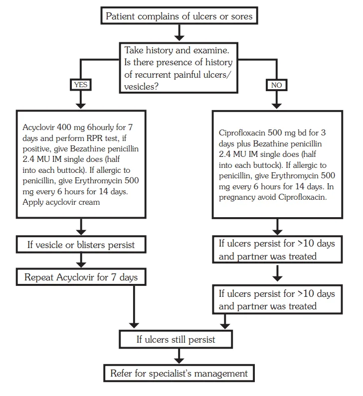 Genital Ulcer Disease Flow Chart