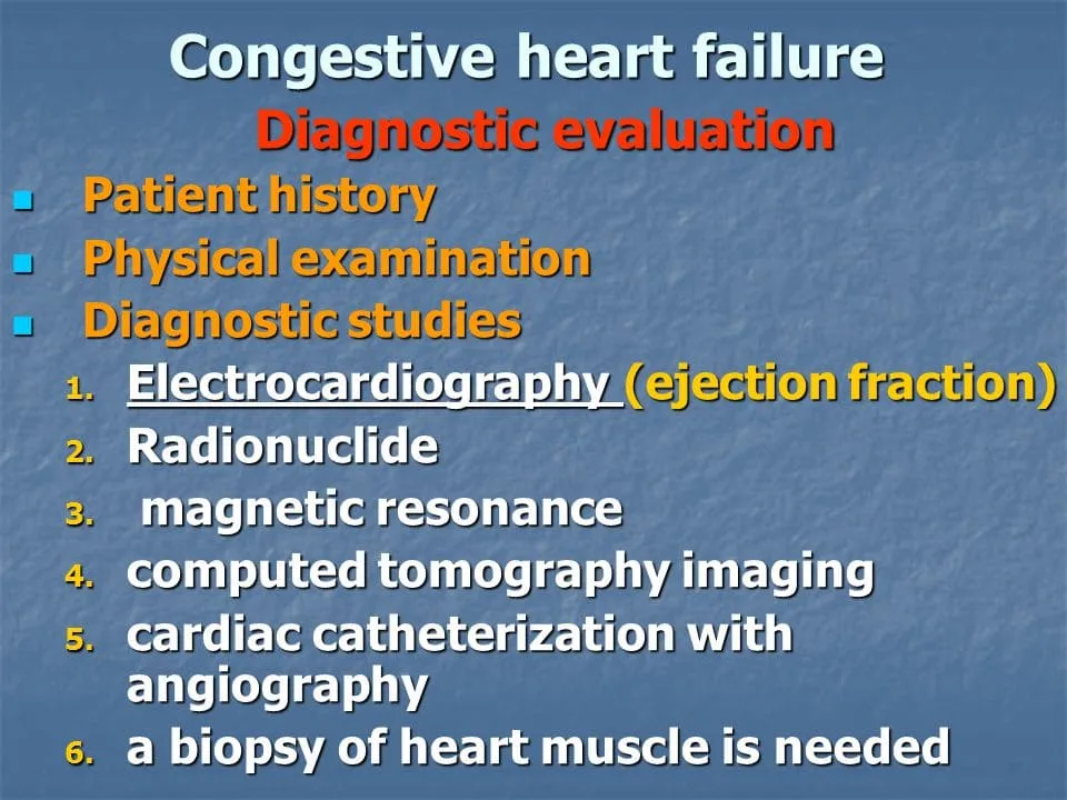 Investigations And Diagnosis Of Heart Failure 1