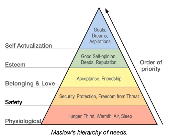 MASLOWS HIERARCHY OF HUMANISTIC NEEDS