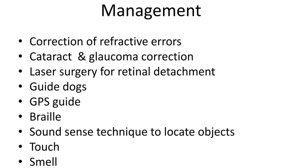 Management Of Visual Impairement E1708357432912