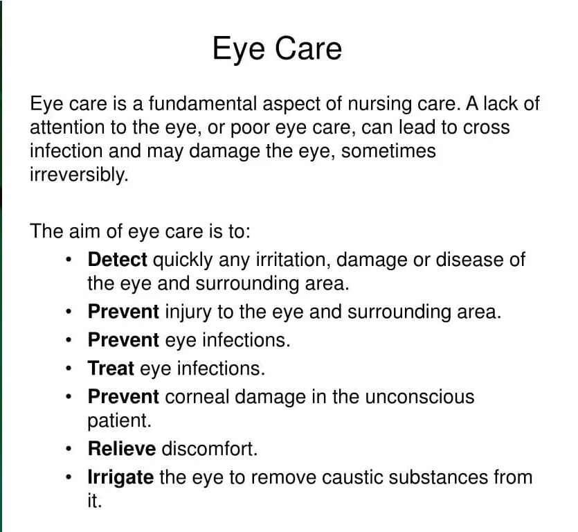Purpose Of Performing Eye Care 1 E1732959911895