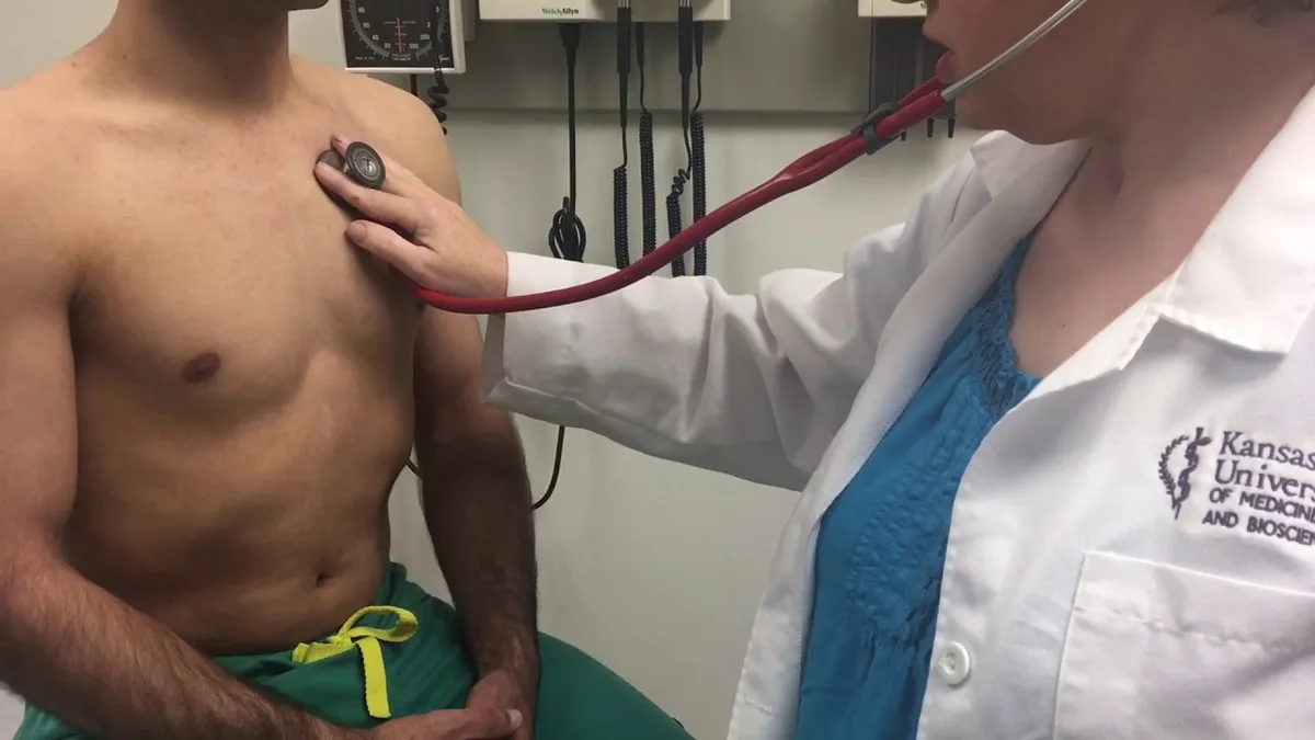 Auscultation Using A Stethoscope