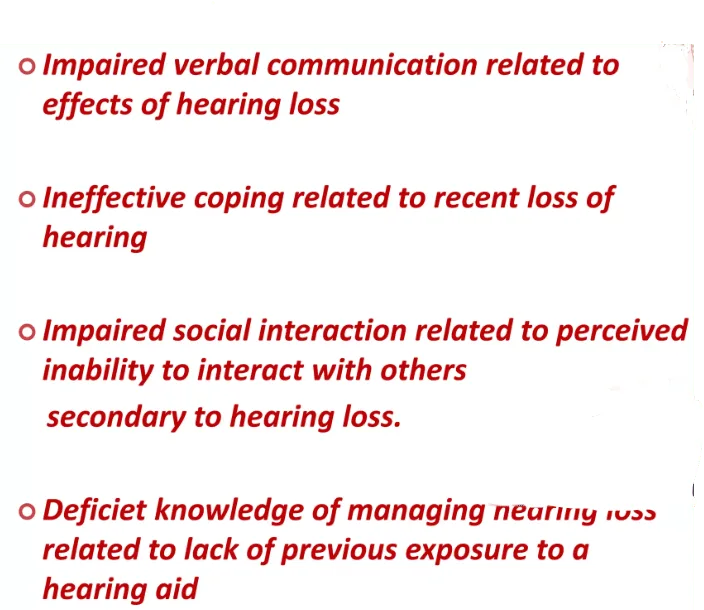 Nursing Diagnosis Hearing Impairement 1