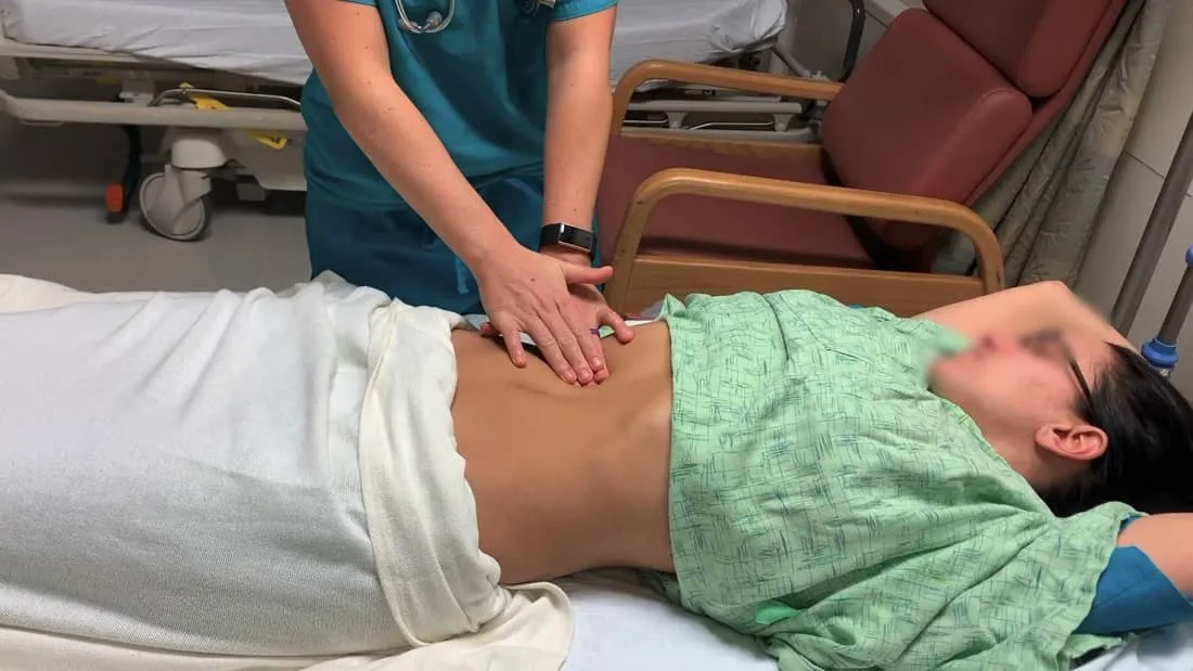 Palpation Two Handed Method
